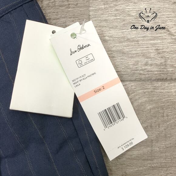Sam Edelman Ella Pinstriped Pants Size 2 - Picture 2 of 6
